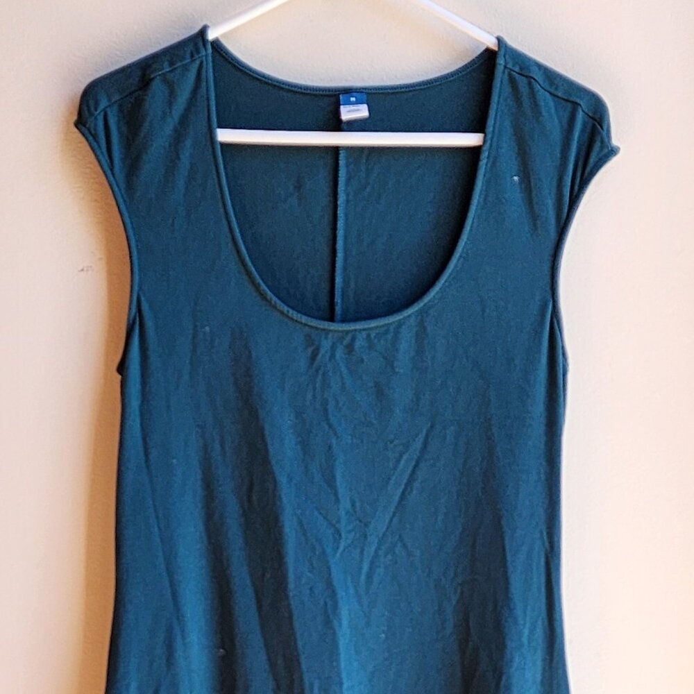 Old Navy Green/Teal Cap Sleeve Maxi Dress - Picture 7 of 14